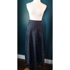 Dracula Clothing Y2K Blue Metallic Steampunk Victorian Goth Bustle Lolita Skirt